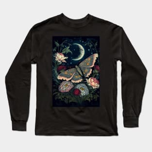 Wiccan witchcraft Moth and magic of night 4 Long Sleeve T-Shirt